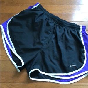 Purple & Black Nike running shorts